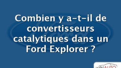 Combien y a-t-il de convertisseurs catalytiques dans un Ford Explorer ?